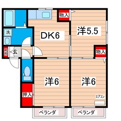 ガーデンハイツ上の内の物件間取画像